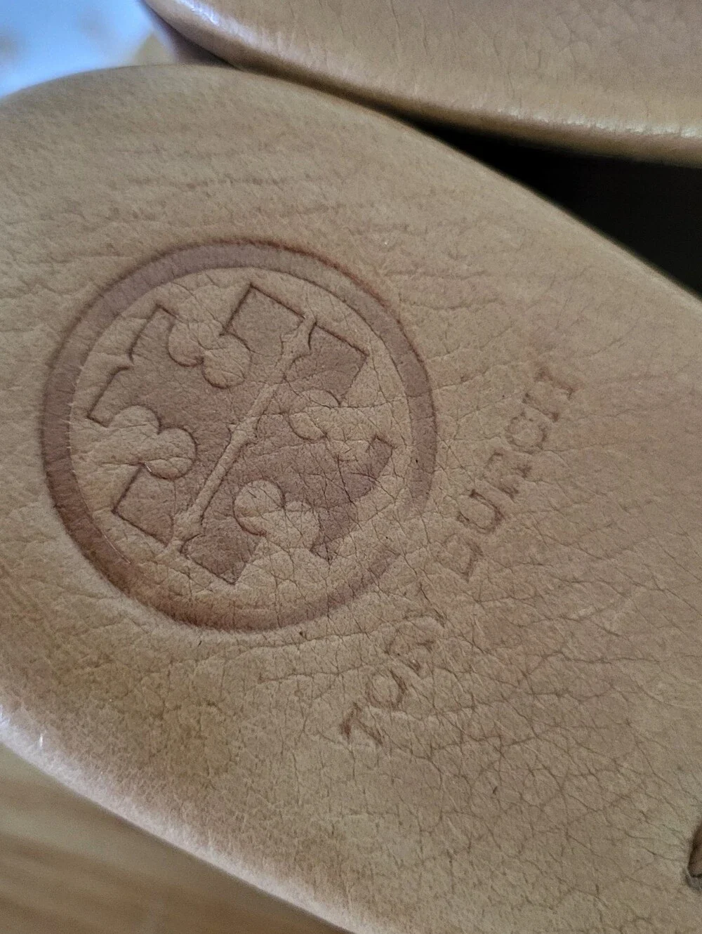Tory Burch Tan Leather Platform Wedge Sandals